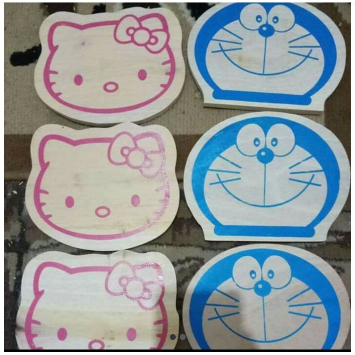 Talenan Kayu Hello kitty , Doraemon , telenan helo kiti