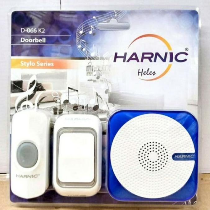 

DOOR BELL HARNIC HELES D-066K2 LISTRIK - Bel Pintu Wireless Dua Remote