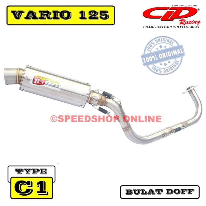 knalpot cld honda vario 125 original type c1 bulat oval