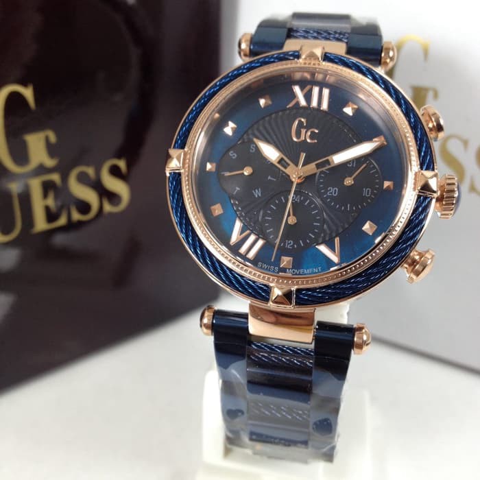 Most Wanted Jam Tangan Wanita Guess Collection Original Rosegold Blue