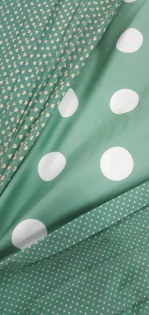 Kain Katun Jepang Motif Polkadot Kuning Mint Navy Merah Putih Bahan Setelan Piyama Anak