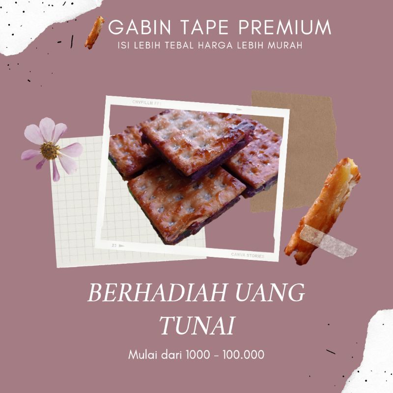 

Kue Gabin Tape Keju Mozarella Premium Murah Isi Tebal