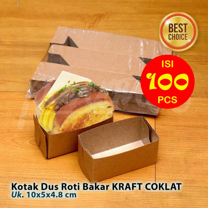 

Kotak Box Dus Roti Bakar | KRAFT COKLAT -(100 Pcs )