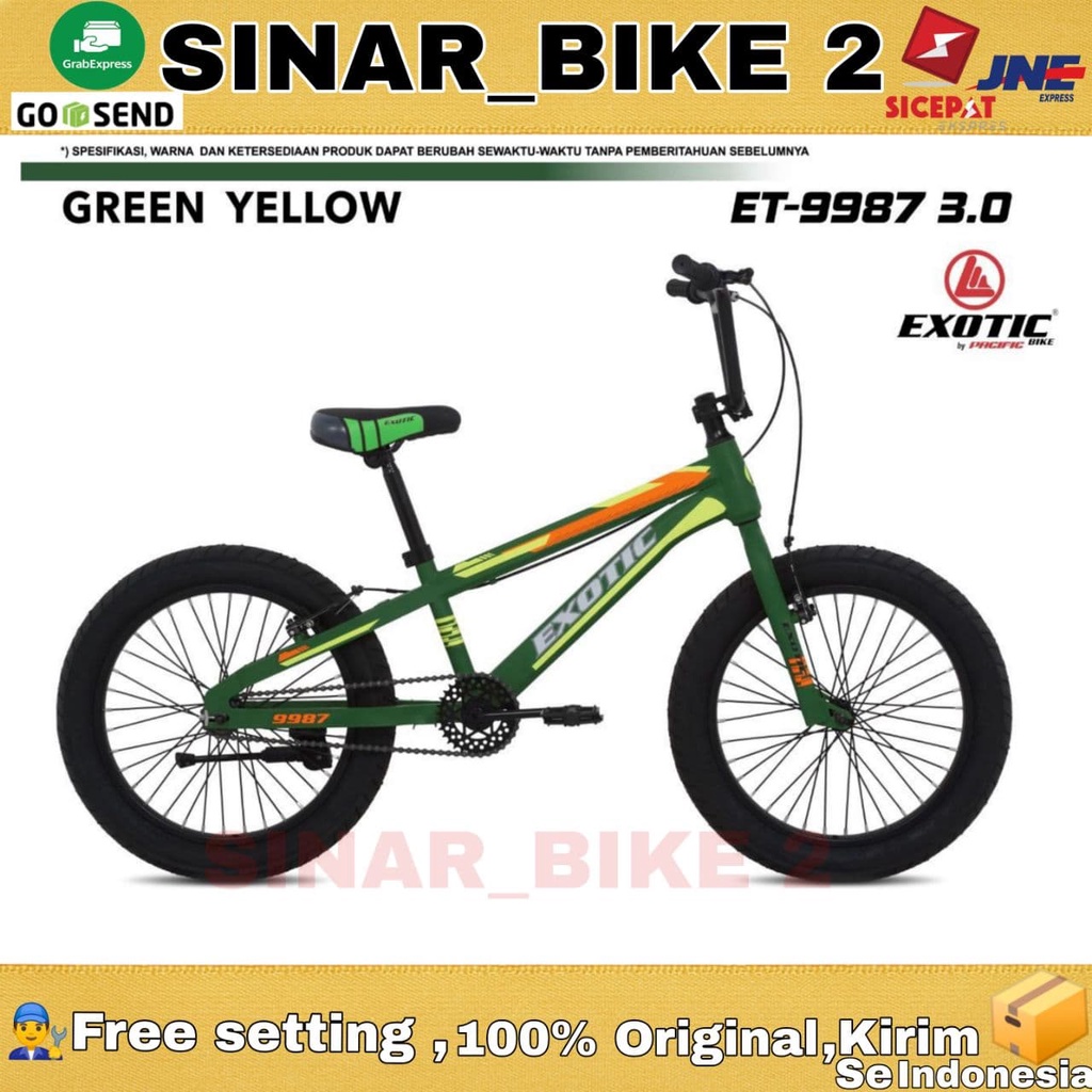 Sepeda Anak Bmx Exotic ET-9987 3.0 Ban Jumbo Tanpa Rotor