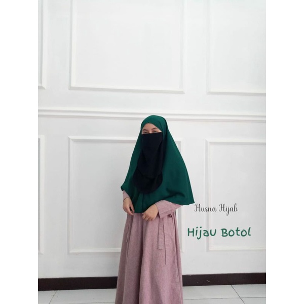 [HUSNA COLLECTION] Kerudung Instan Tali / JILBAB BERGO MARYAM / Kerudung Bergo / Kerudung Tali