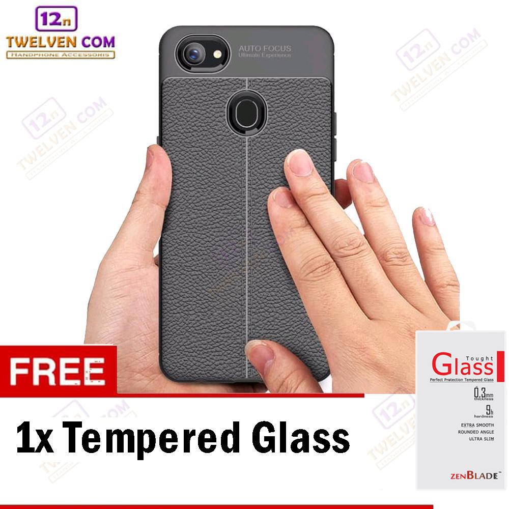 Case Auto Focus Softcase Casing for Oppo F7 - Hitam + Free Tempered Glass