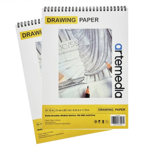 

Artemedia - Drawing Paper Wirebound Sketchbook A5/A4/A3 - Bali Art Supplies