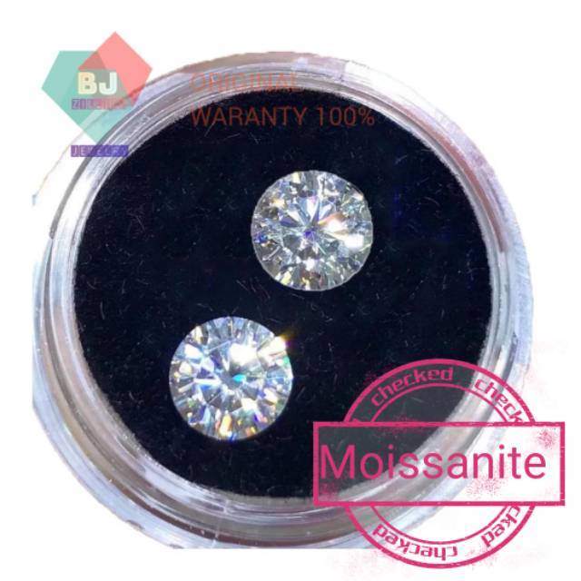 ( ORI) Batu Permata Moissanite Reguler Color 5 mm - 9mm Original Real Picture