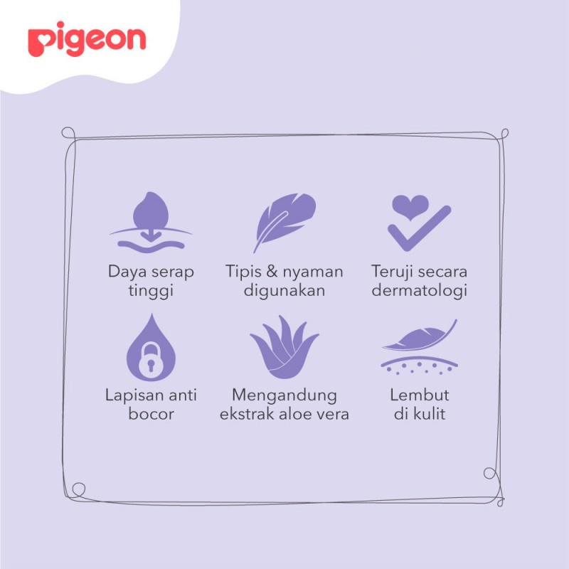 Pigeon Breast Pad Comfy Feel Penyerap Asi - 50 Pcs