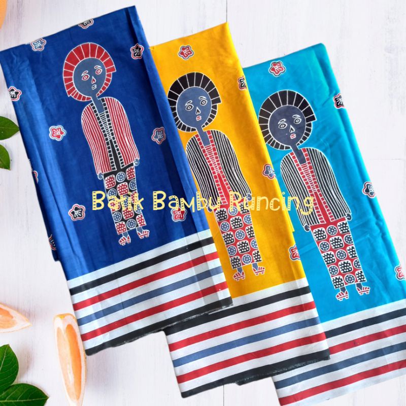 atk kain batik motif karikatur manusia bu Bariyah Bu tejo