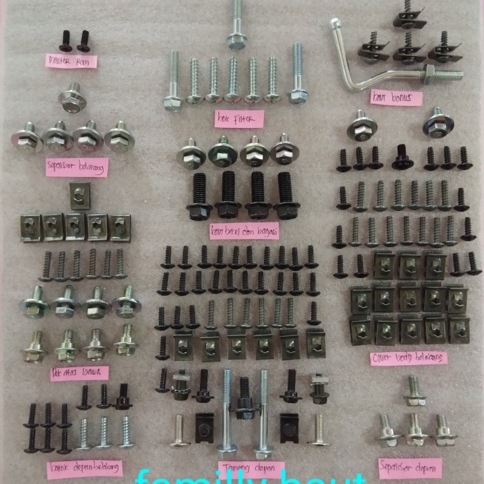 baut lengkap full body vario 110karbu dan vario tekno110