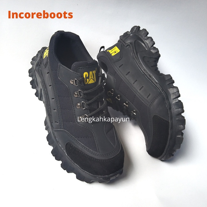 Sepatu Boots Pria Safety Shoes Hitam Kerja Ujung Besi Ukuran Besar Bigsize Jumbo