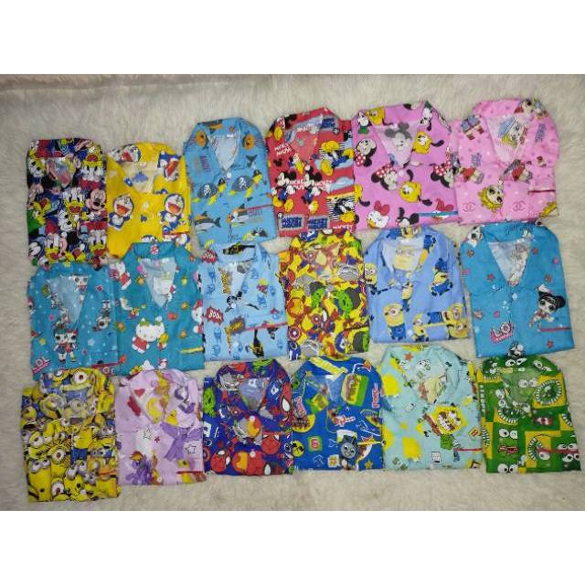 (BISA COD) GROSIR PIYAMA ANAK MURAH 1-5TH BAJU TIDUR ANAK RANDOM FREE PLASTIK PACKING