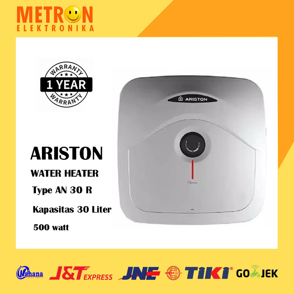 ARISTON AN 30 R / 500 WATT - TITANIUM - WATER HEATER ELECTRIC 30 LITER / AN30R500W