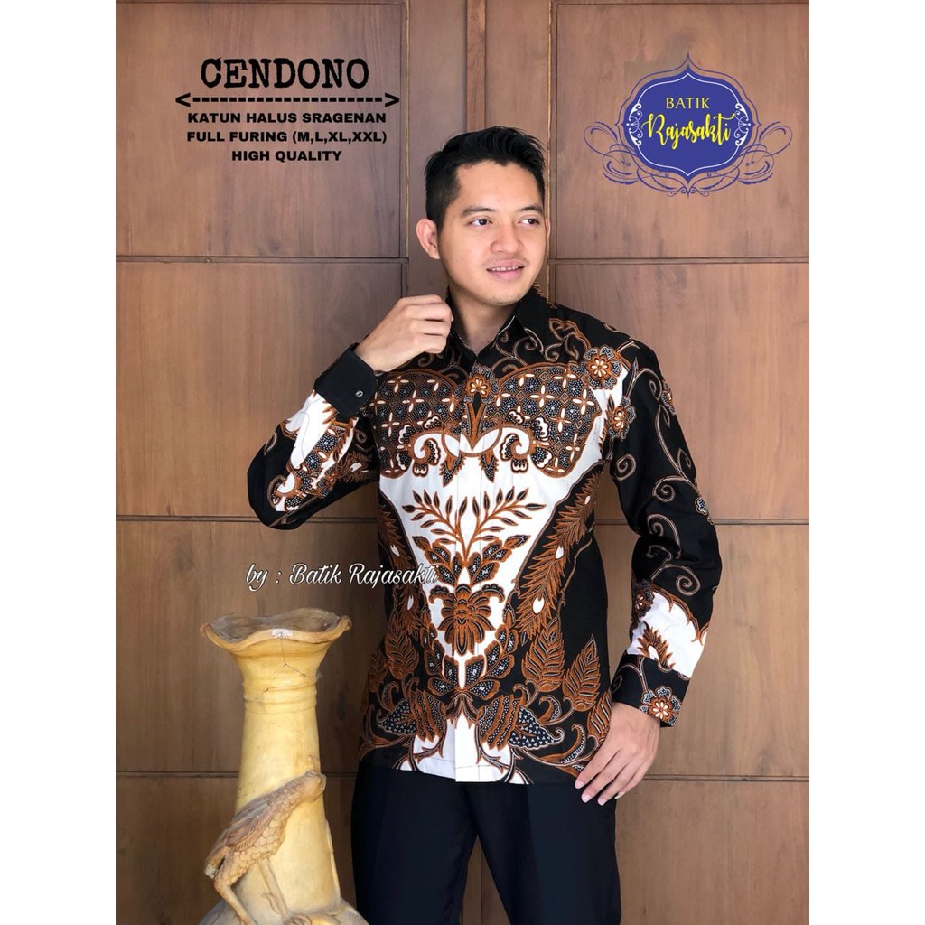 CENDONO RAJASAKTI KEMEJA BATIK SOLO PRIA LENGAN PANJANG LAPIS FURING ATASAN BATIK PREMIUM MODERN KATUN HALUS BAHUWIRYA  BANAMITRA BANAMITRA PUTIH BANGSAWAN BAYU PUTRA BERLIAN BIRU BHARATAYUDA BIMASENA BIRENDRA BIRU INDAH BRAHMAKERTA BRAHMAKERTA MERAH