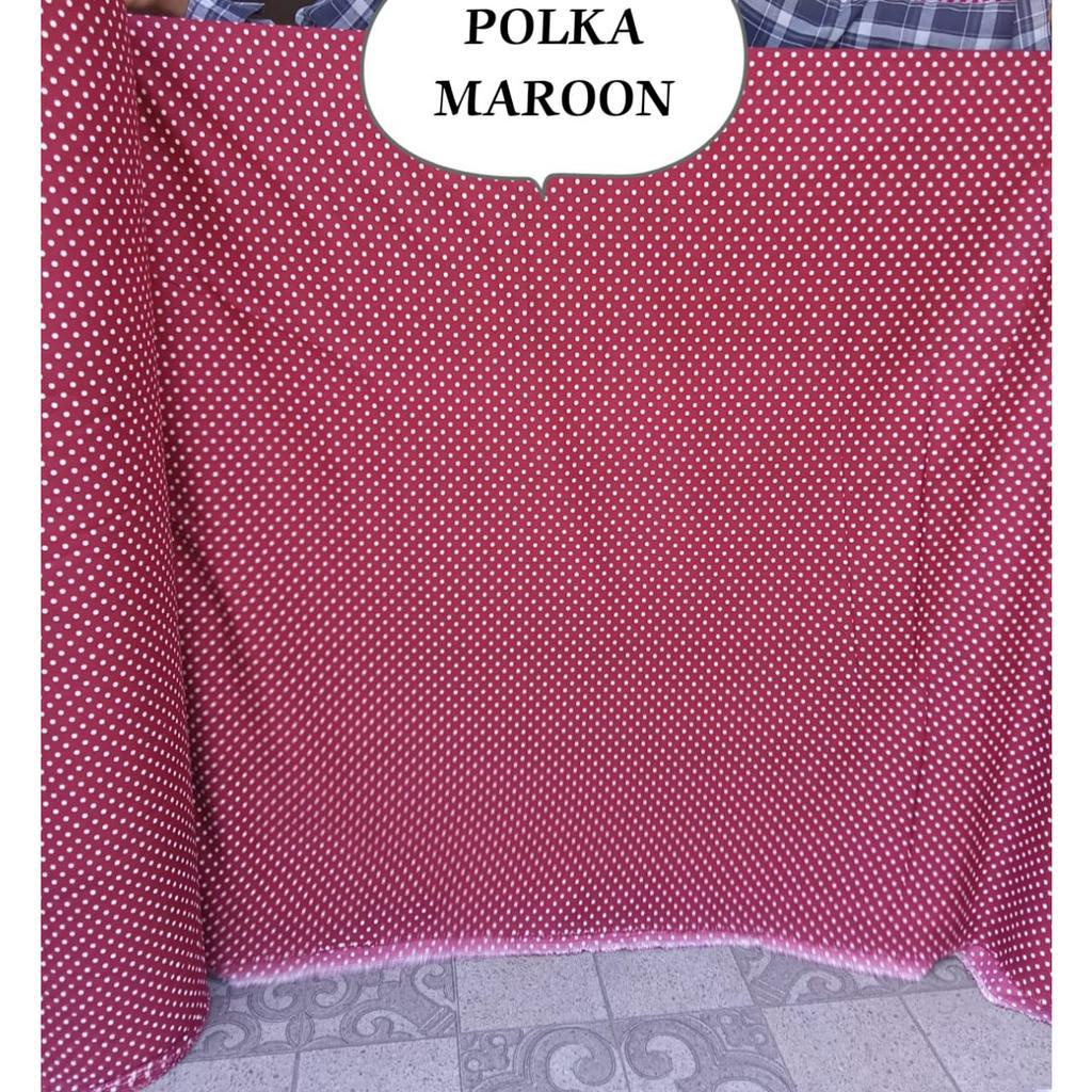[SALUR, POLKA 1 METER] Salur Hitam Putih Kain sprei katun disperse polimikro grade A meteran salur dan polkadot