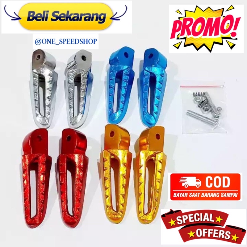 FOOTSEP CHROME SCOOPY UNIVERSAL HONDA BEAT SCOOPY VARIO STEP CNC WARNA