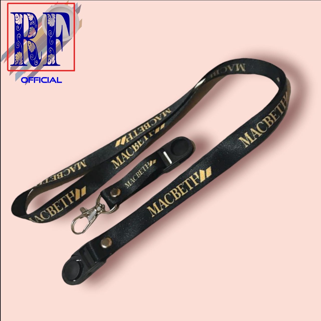 

Tali Lanyard MACBETH PREMIUM distro GANTUNGAN KUNCI / GANTUNGAN ID CARD/GANTUNGAN POD Best seller COD