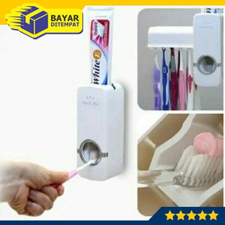 Dispenser Odol / Pasta Gigi Plus Tempat Sikat Gigi Toothpaste Dispens