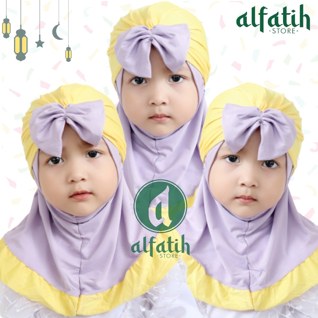 ALFATIH STORE / JILBAB ANAK TURBAN AMANDA VARIASI PITA / JILBAB ANAK MURAH / HIJAB MURAH KERUDUNG ANAK PEREMPUAN HIJAB BAYI COD / KERUDUNG ANAK HIJAB ANAK BAYI PEREMPUAN / HIJAB ANAK / JILBAB ANAK BAYI USIA 2 TAHUN BAHAN JERSEY PREMIUM NYAMAN DI PAKAI