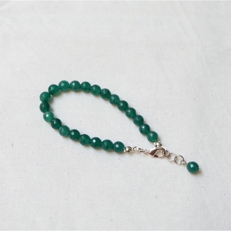 green agate cutting gemstone - 6mm