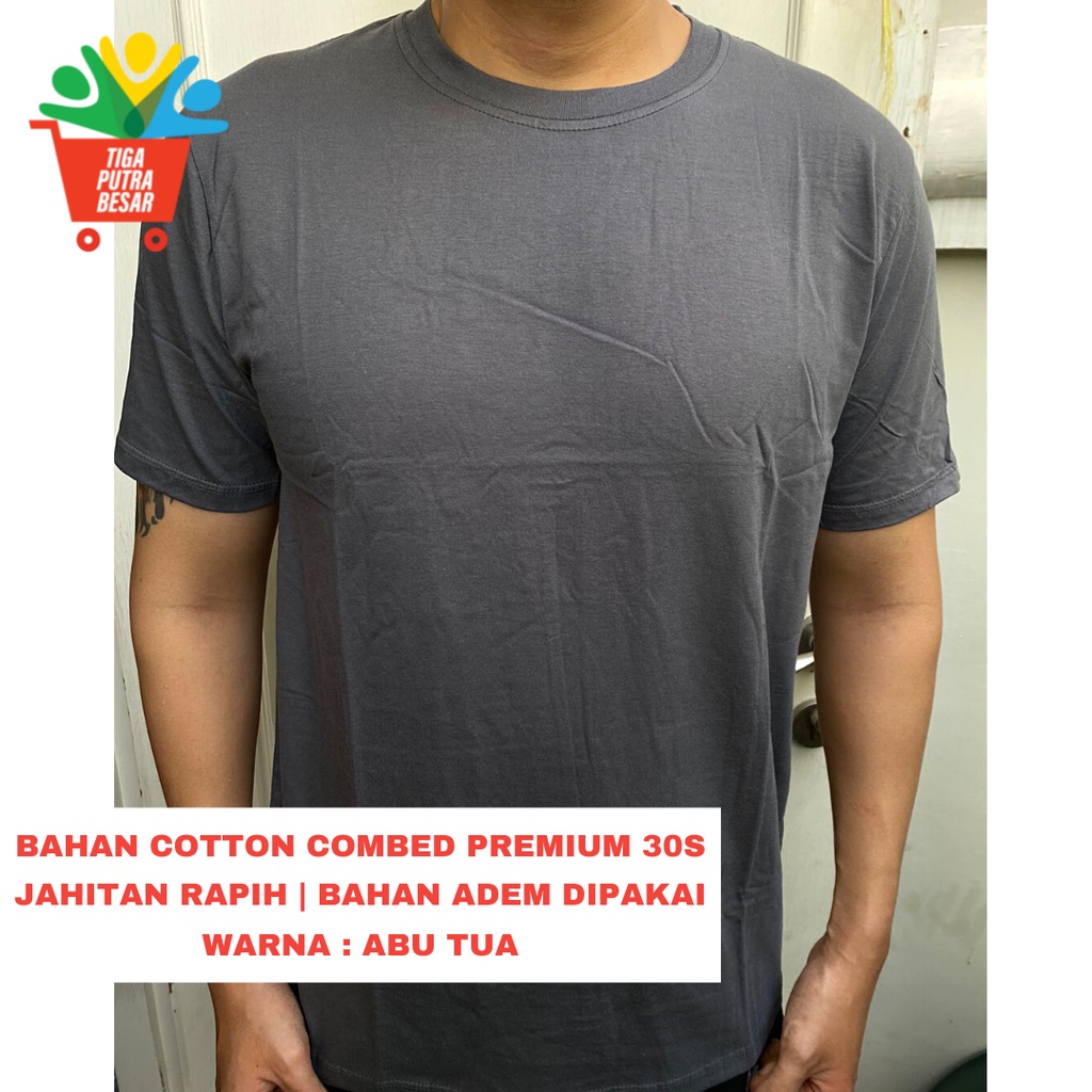 KAOS POLOS PREMIUM 100% KATUN COMBED 30S BERKUALITAS