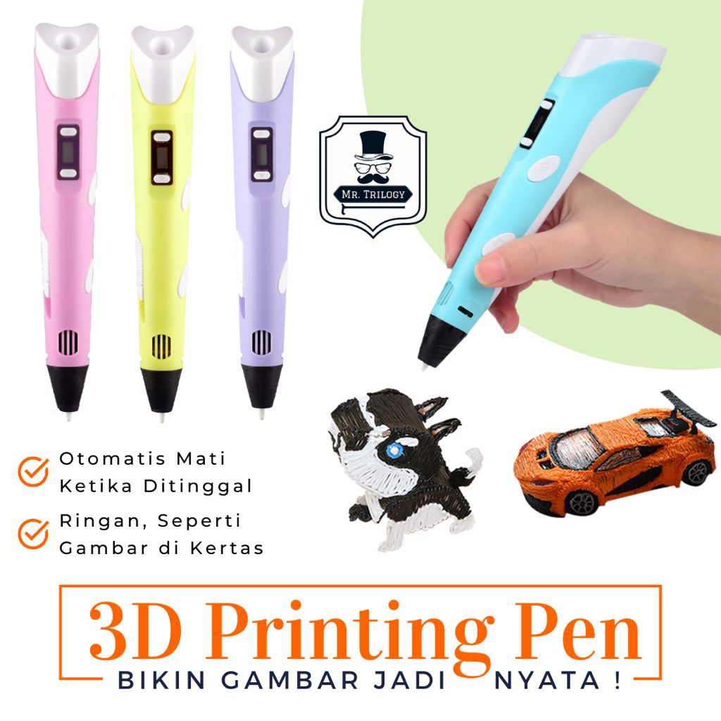 MAINAN PEN 3D 3 DIMENSI TEKNOLOGI TERBARU - MAINAN KADO ANAK MENGGAMBAR 3 DIMENSI