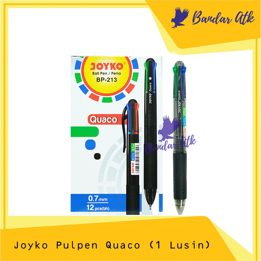 

Pen Pulpen Balpoint Joyko 4 Warna BP 213 Quaco [1 LUSIN]