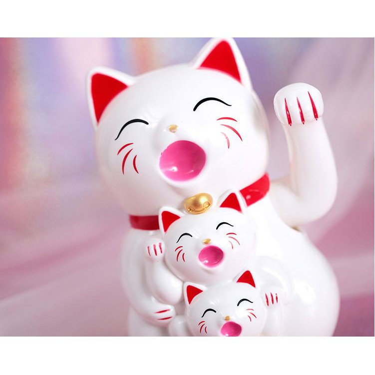 KUCING HOKI tiga wajah/kucing rejeki/lucky cat/ kucing maneko neki/baterai 16.5CM