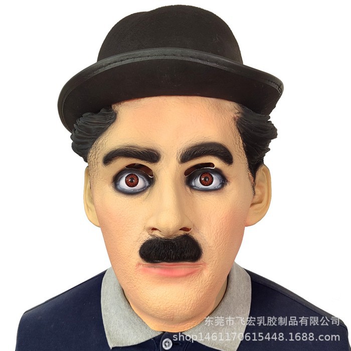 TOL-29 topeng latex karet full head charlie chaplin jojon halloween