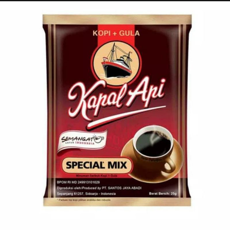 

Kopi Kapal Api Spesial Mix 25g/10pcs