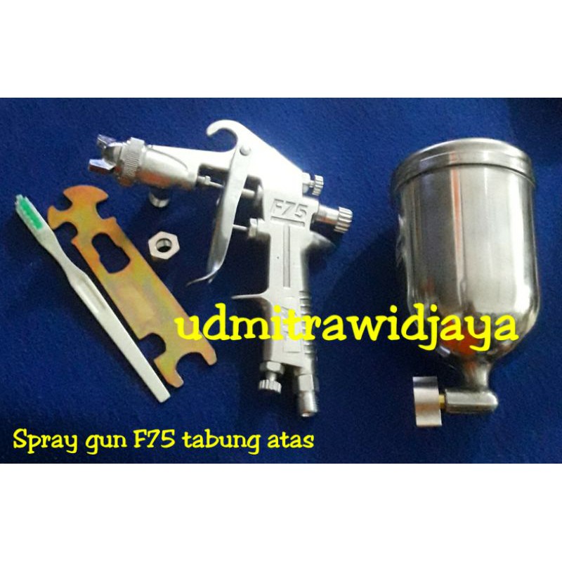 Spray gun F75 tabung atas alat semprot cat angin kompresor alat penyemprot cat spray