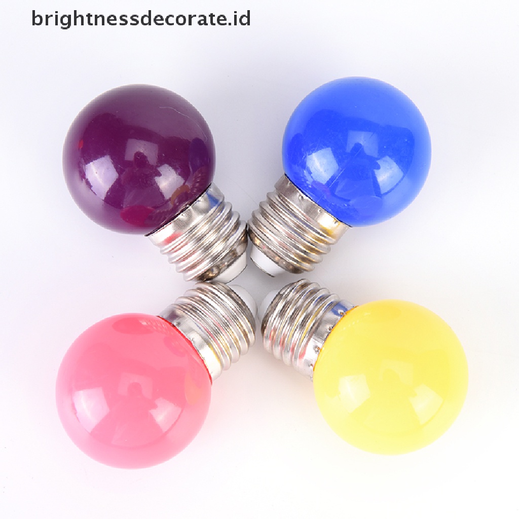 Lampu Led 2w E27 Bentuk Bola Golf Warna Biru Merah Hijau Kuning