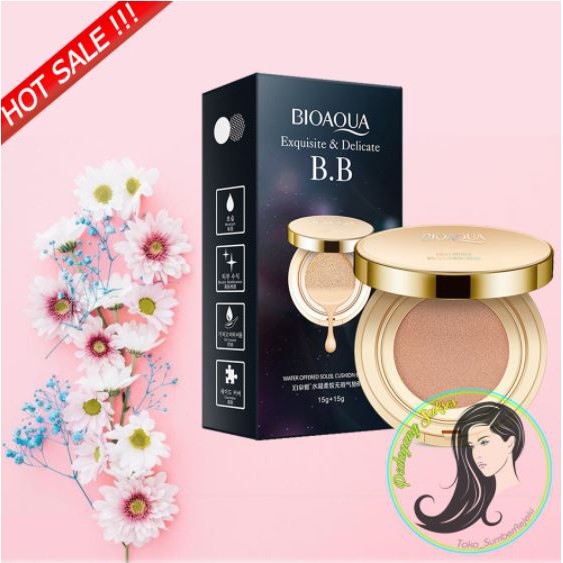 Bioaqua BB Gold Cream Cushion 2 in 1 + Refill ( Berat 156 Gram )