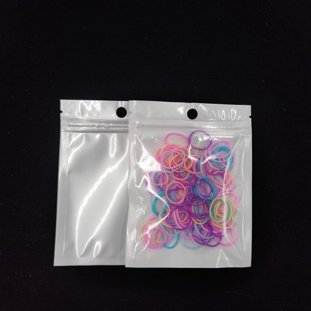 100pcs Kantong Plastik Ziplock Transparan Untuk Perhiasan / Anting / Handphone