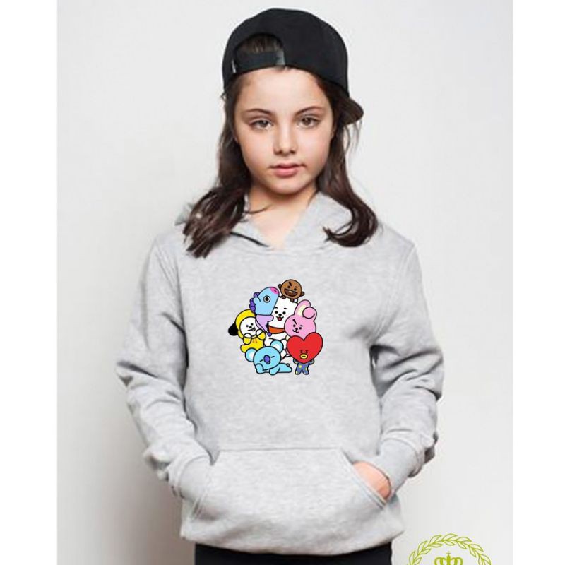 Jaket Hoodie anak BT21 BTS jaket Anak BT21 Sweater anak BT21 Jaket Anak BTS Sweater BTs