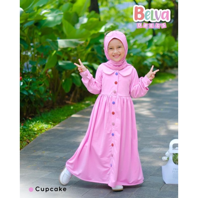 BELVA DRESS KIDS 7-8 TAHUN/DRESS MUSLIM ANAK PEREMPUAN/GAMIS ANAK TANGGUNG/DRESS SHAKILA/FASHION MUSLIM REMAJA/SHAHIA GAMIS ANAK/FAR MOSLEMSTORE