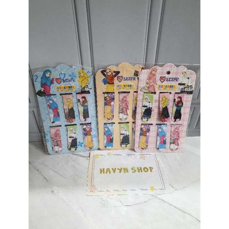 (6pc) pembatas buku magnet/magnetic bookmark/post it magnet-HIJAB