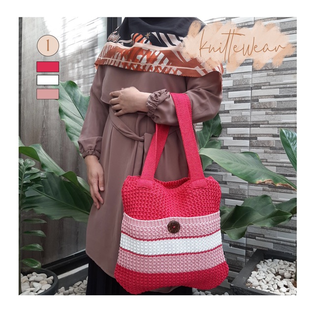 TOTEBAG RAJUT (RED SERIES)