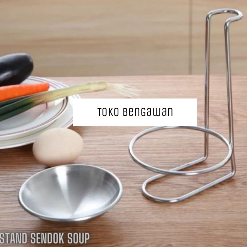 Ladle Stand STAINLESS Soup Ladle Sendok Soup Sup Stand Penegak Irus Display Irus STAINLESS YKM