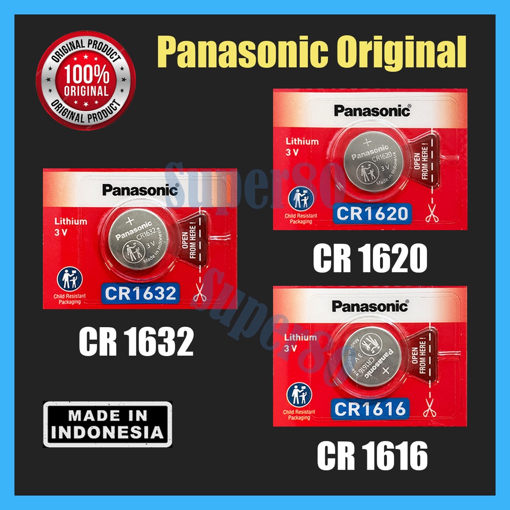 Panasonic Ori CR 1632 / 1620 / 1616 Batre Baterai Battery Batere Original Lithium 3V CR1632 CR1620 CR1616