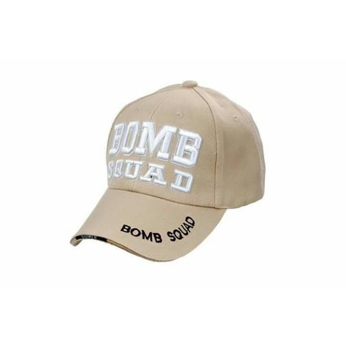 Best Item! TOPI TACTICAL BOMB SQUAD HITAM COKLAT MILITARY HAT CAP OUTDOOR IMPORT