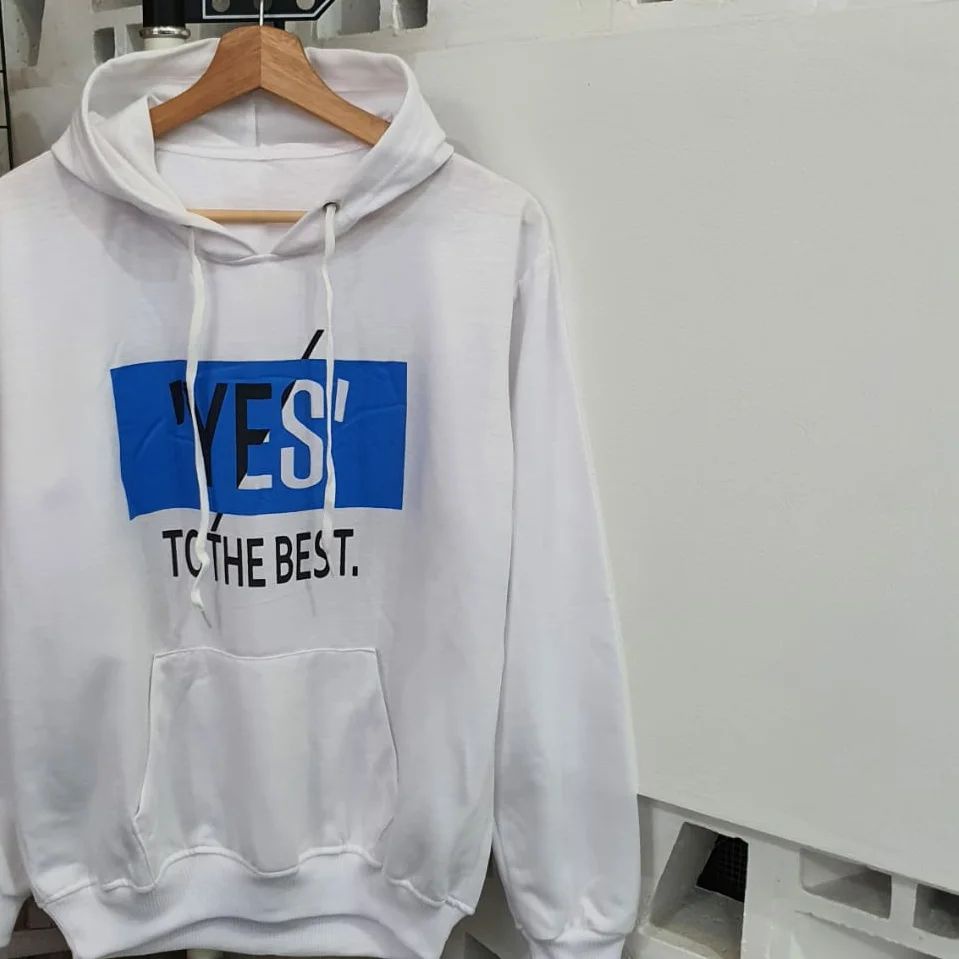 Hoodie Yes To The Best Hoodie Sweater Motif Terbaru Bahan Fleece