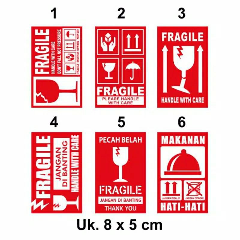

Stiker Fragile | Stiker Anti Pecah | Label Warning | Stiker Jangan dibanting