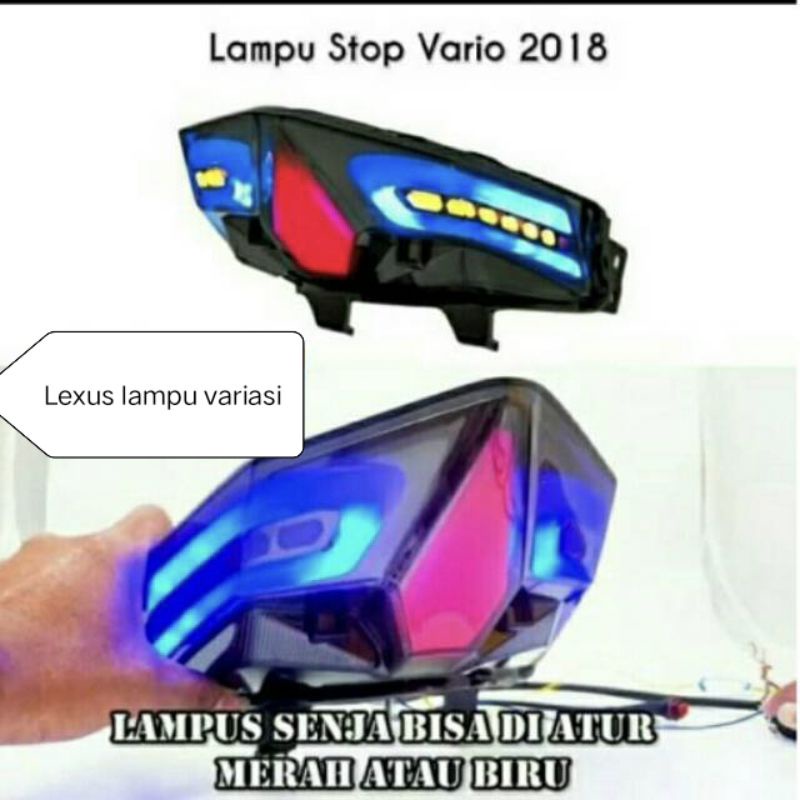 stoplamp lampu rem belakang variasi LED JPA 2 in 1 vario 125/150 2018