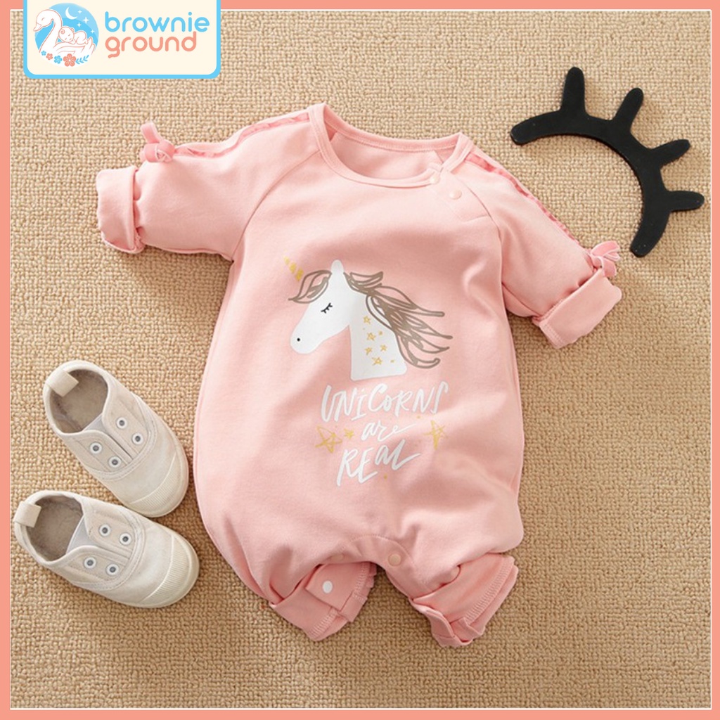 Jumper bayi perempuan jumper lengan panjang 0-2 tahun MOTIF UNICORN PINK IMPORT baju bayi perempuan import murah