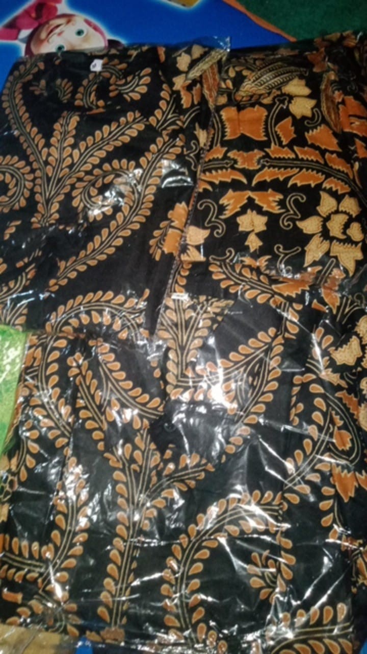 Bisah Pisah - Batik Couple Keluarga Sania Ruffle Ori Ndoro Jowi Dnt Motif Pari Mas