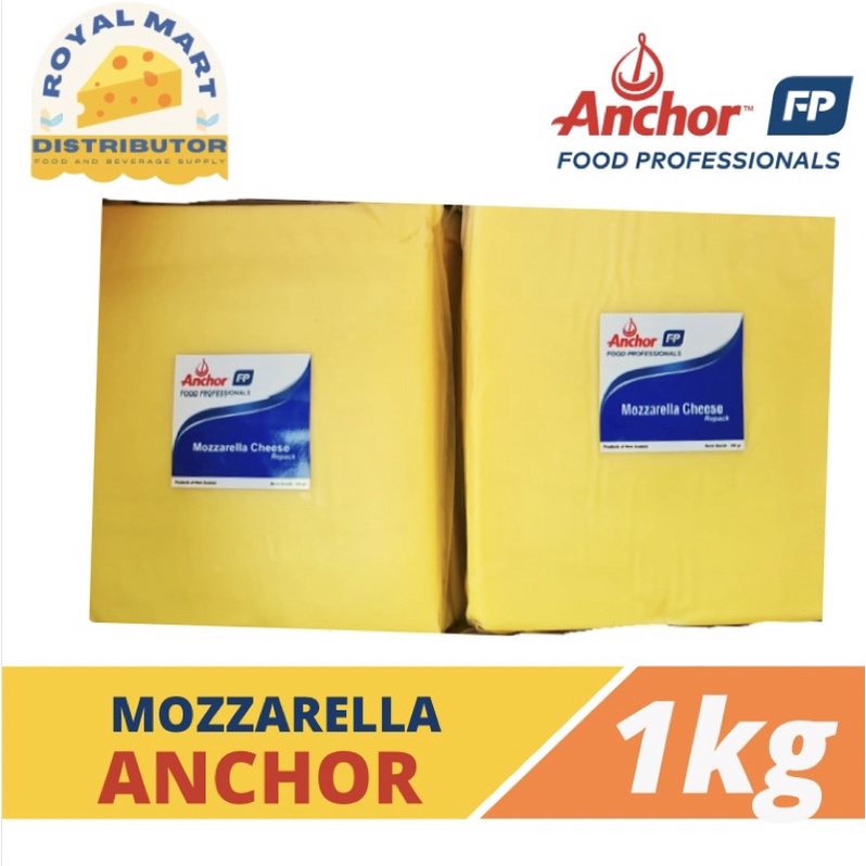 

KEJU MOZZARELLA ANCHOR KEMASAN 1kg ORIGINAL ANCHOR MOZZARELLA/ORIGINAL KEJU MOZZARELLA/ CHEESE/ ANCHOR