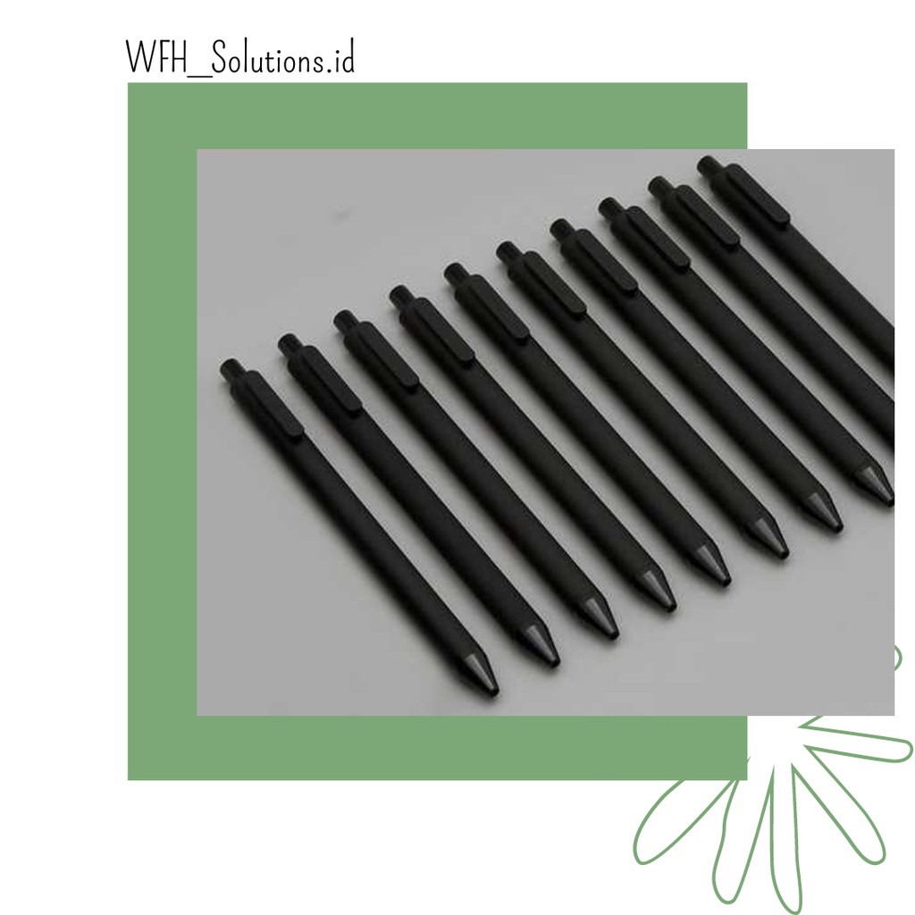 

[Bisa Bayar di Tempat] KACO PURE Pena Pulpen Bolpoin Gel 0.5mm 10 PCS - XM0340 (Black Ink)