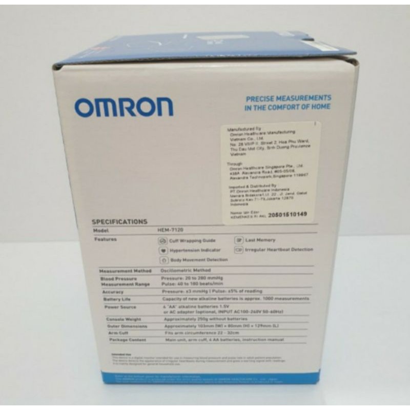 Omron Automatic Blood Pressure Monitor HEM-7120